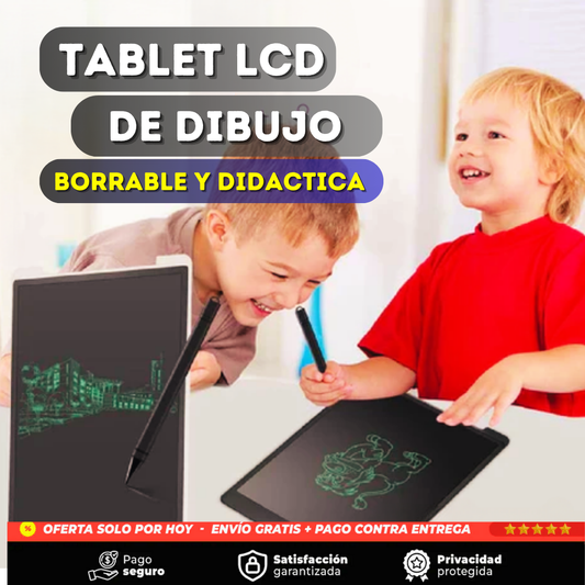 TABLET LCD DE DIBUJO BORRABLE Y DIDACTICA