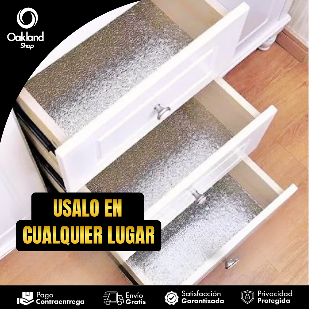 PAPEL ALUMINIO ADHESIVO DE COCINA