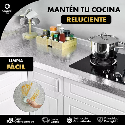 PAPEL ALUMINIO ADHESIVO DE COCINA